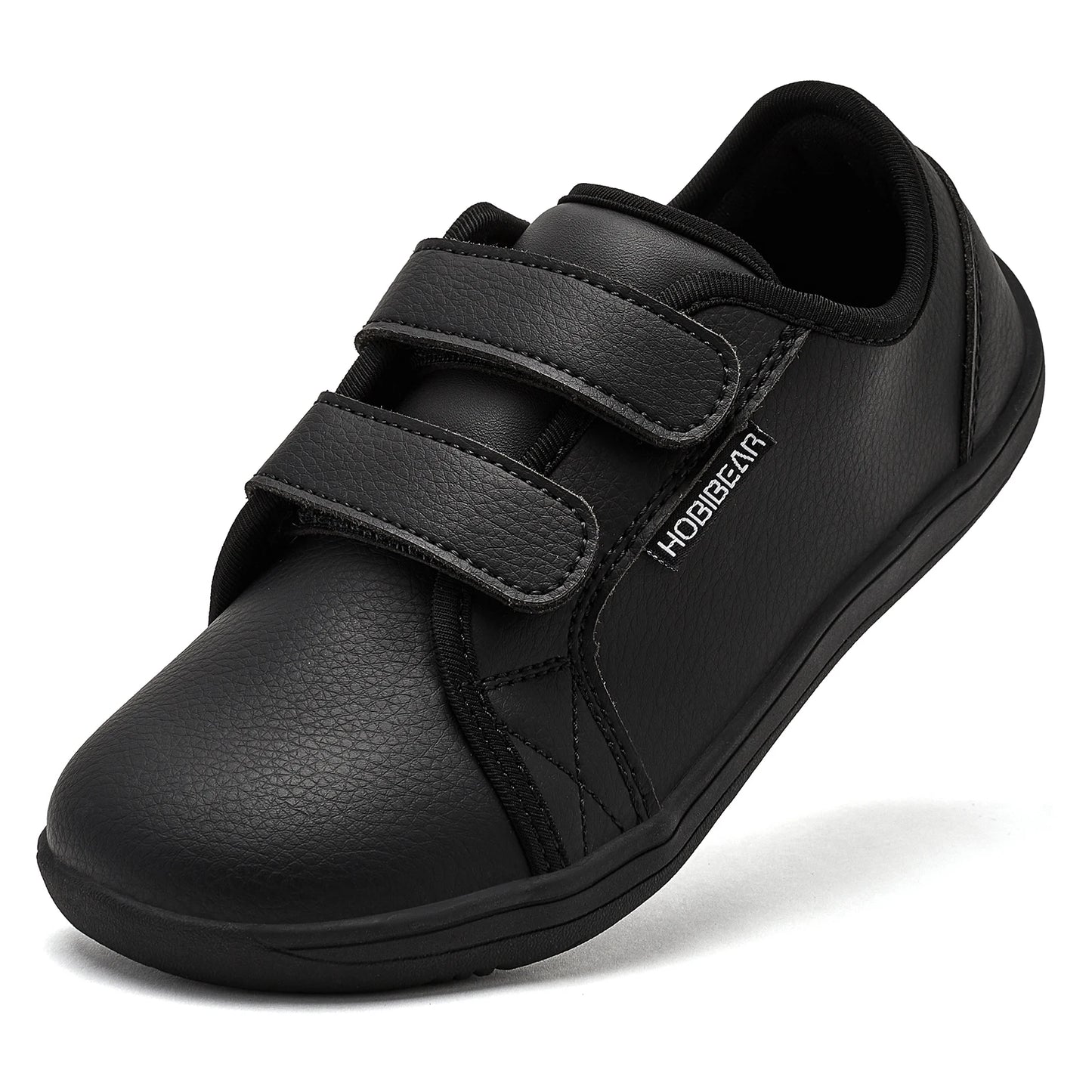 HOBIBEAR Kids Barefoot Sneakers – Minimalist Wide Toe Shoes with Hook & Loop | Artificial Leather