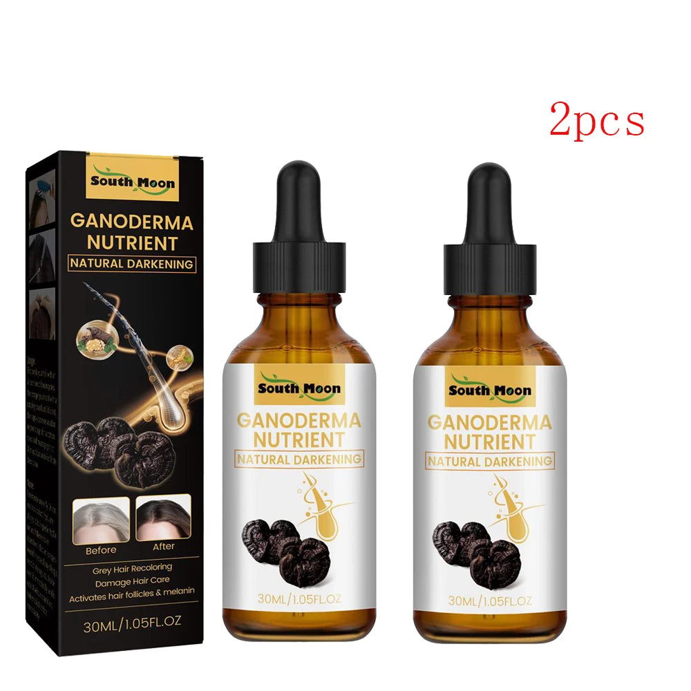 زيت الشعر من الأبيض إلى الأسود - لوشن عشبي لفروة الرأس لاستعادة اللون الطبيعي وتغذية الشعر وإصلاحه