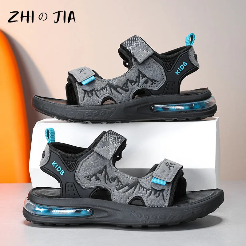 Children’s Summer Sports Sandals – Lightweight Open-Toe Air Cushion Shoes for Boys