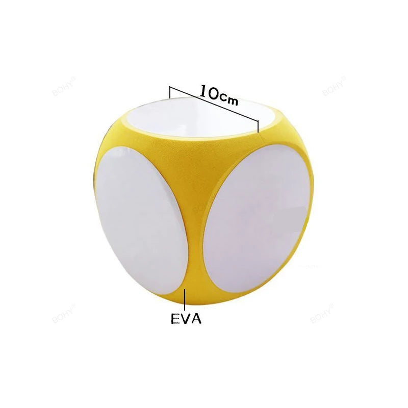 DIY Blank Dry Erase Dice – Write-On/Wipe-Off Cleanable Portable Game Cubes for Classroom Teaching