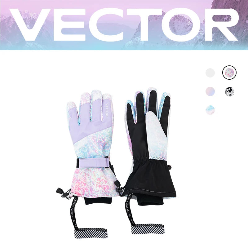 Extra Thick 2-in-1 Ski Mittens – Waterproof Windproof Winter Gloves for Men & Women, Warm Snowboard Sports with Faux Leather Palm