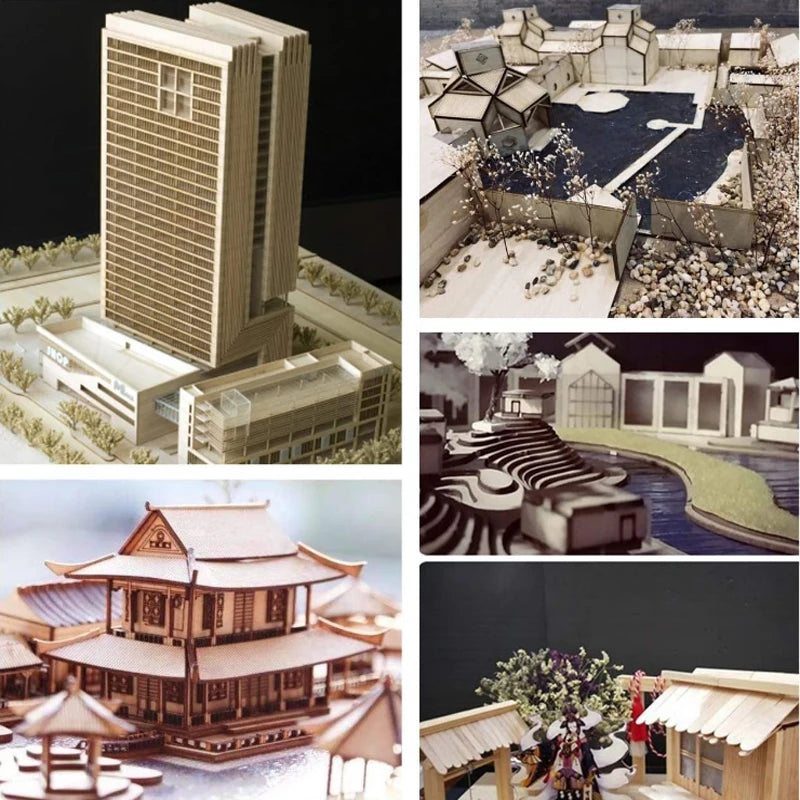 5pcs Balsa Wood Sheets – 100/150/200/300mm Long, 100mm Wide, 1–8mm Thick for DIY Craft Projects