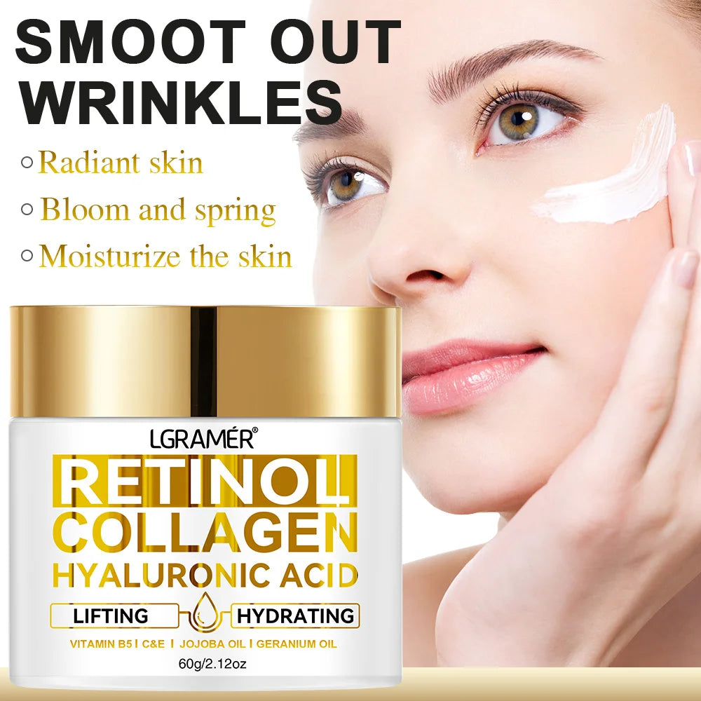 Retinol Moisturizing Face Cream – Collagen & Hyaluronic Acid Anti-Wrinkle Skin Care for Women & Men