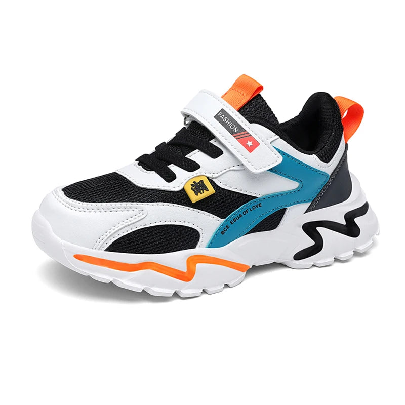 Kids Leather Sneakers – Breathable Sport & Casual Shoes for Boys