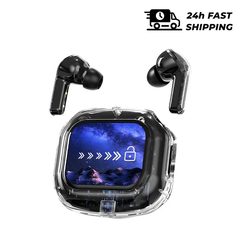 Wireless Bluetooth Earphones – 144-Language Real-Time Translation, Smart Touch Screen, HiFi TWS Headset for Business