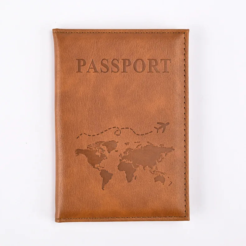 Colorful PU Passport Holder – Travel Wallet for Tickets & Credit Cards