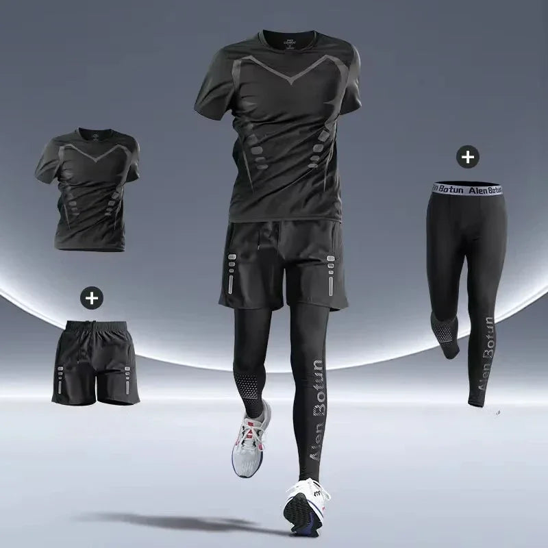Men's Sports Suit – Quick-Dry Fitness & Running Training Clothes for Gym, Cycling & Outdoor Workouts