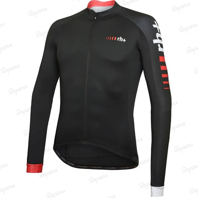 Zero Rh+ Men’s Winter Cycling Jersey – Thermal Fleece Long Sleeve MTB Bike Top 2023