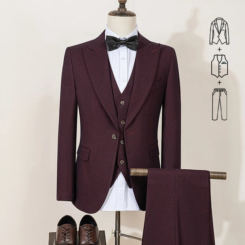 ST Cassy Men's Slim Fit Suit – Elegant Groom, Wedding & Business Formal Wear