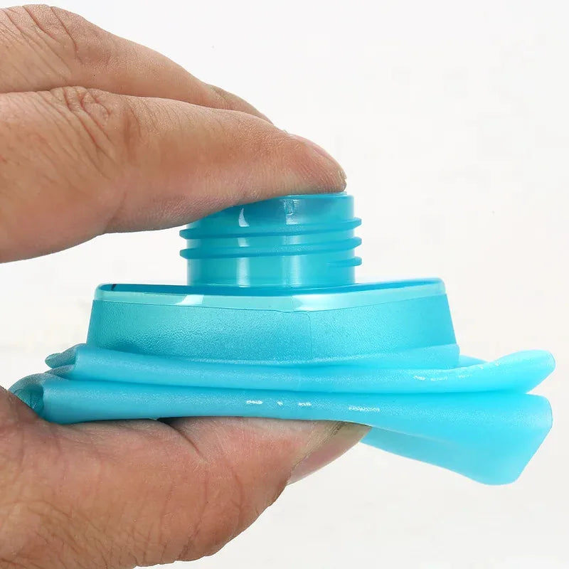 زجاجة مياه رياضية ناعمة قابلة للطي من مادة TPU - حقيبة ترطيب محمولة للجري والمشي لمسافات طويلة والتخييم