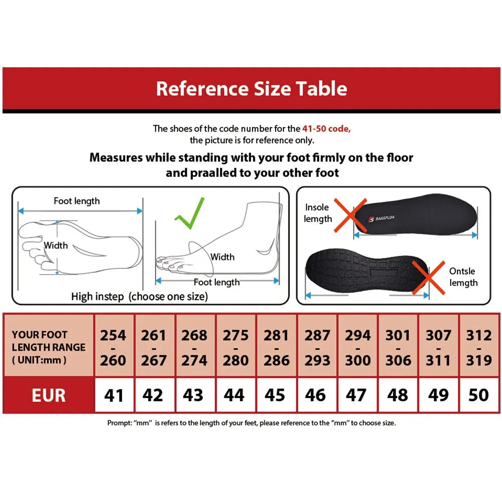 Baasploa Men’s Running Shoes – Lightweight Breathable Non-Slip Sneakers