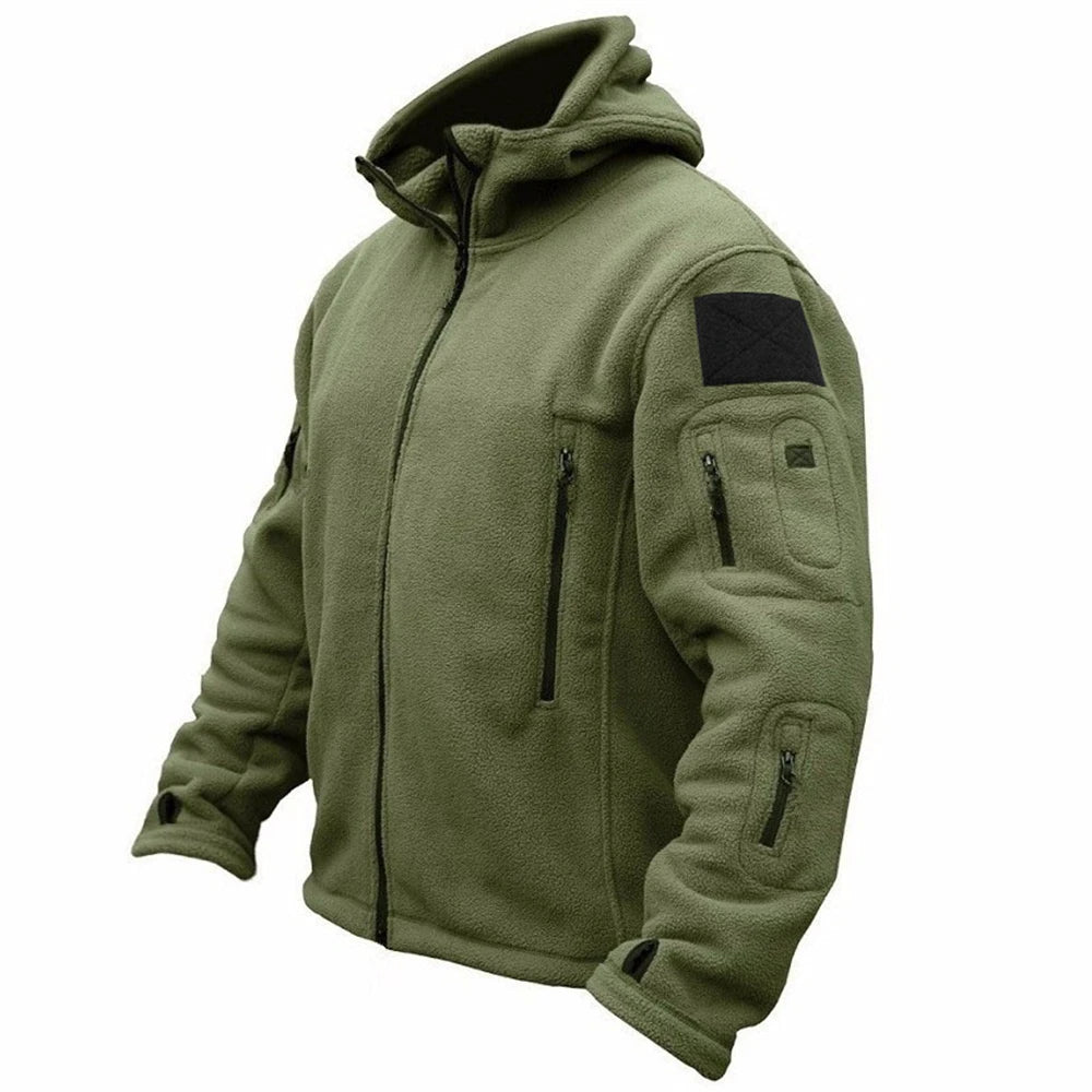 Men’s US Military Tactical Soft shell Jacket – Winter Thermal Fleece Hooded Outdoor Coat