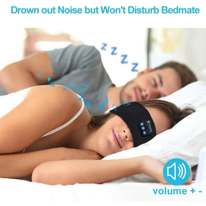 Bluetooth Sleep Mask with Headphones – Wireless Music Eye Mask for Comfortable Side Sleeping