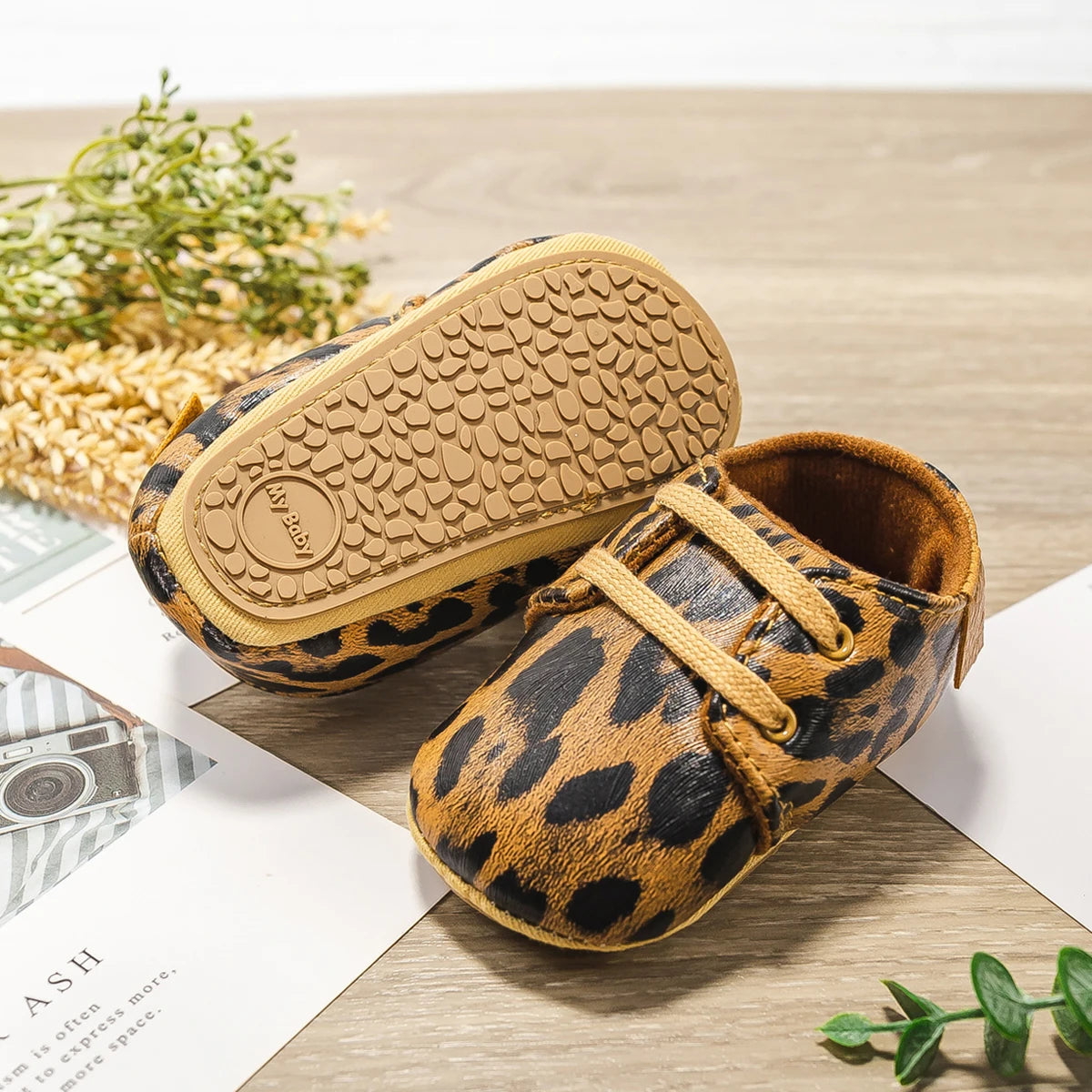 KIDSUN Baby Shoes – Leather Anti-Slip Sneakers for Newborns & Toddlers