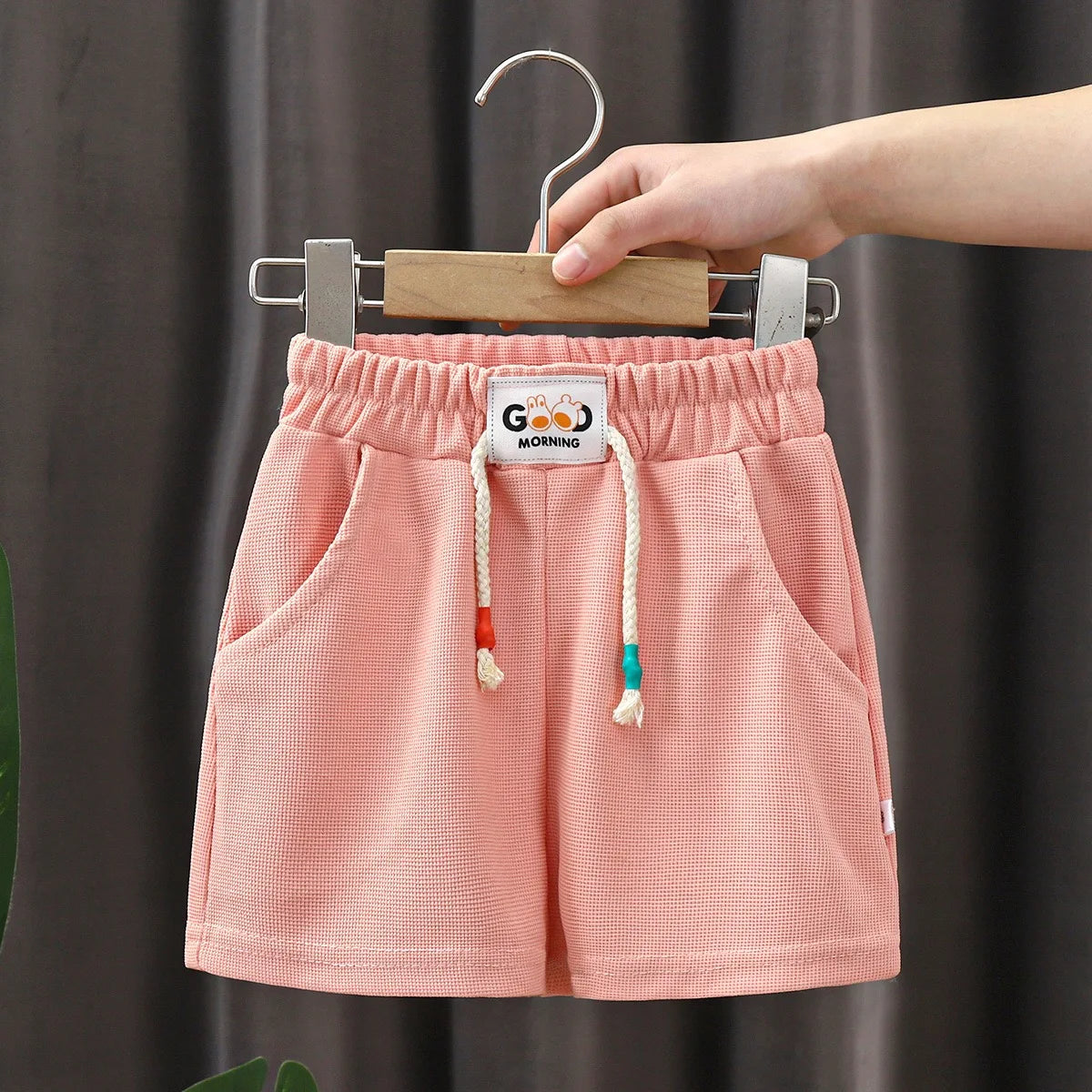 Kids’ Summer Shorts – Solid Color Casual Pants for Boys & Girls