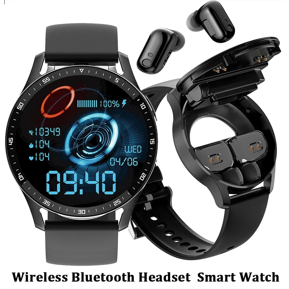 X7 2-in-1 Smart Watch with TWS Earbuds – Bluetooth Earphones, Heart Rate & Blood Pressure Monitor, Sports Fitness Watch