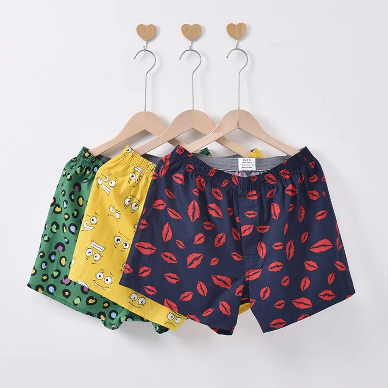 3PCS Men's Cotton Boxer Shorts | Loose Comfortable Arrow Pants Style Underwear | Homewear Boxers