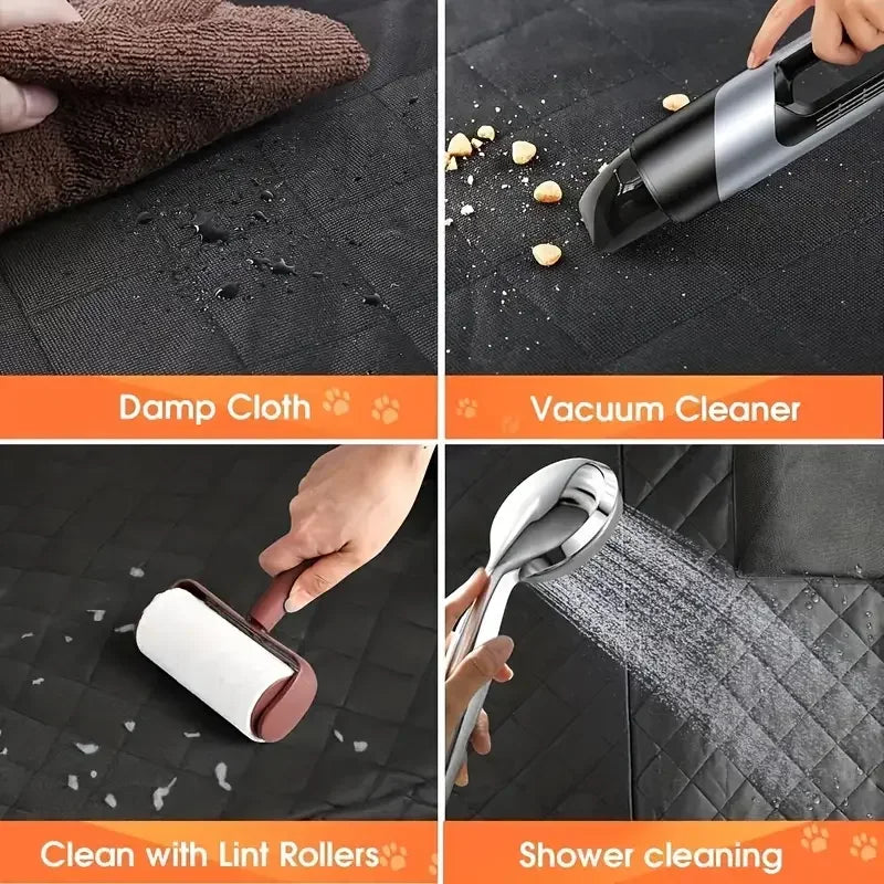 غطاء مقعد سيارة للكلاب - واقي مقعد خلفي مقاوم للماء بنسبة 100% للسيارات والشاحنات، مقاوم للخدش وغير قابل للانزلاق