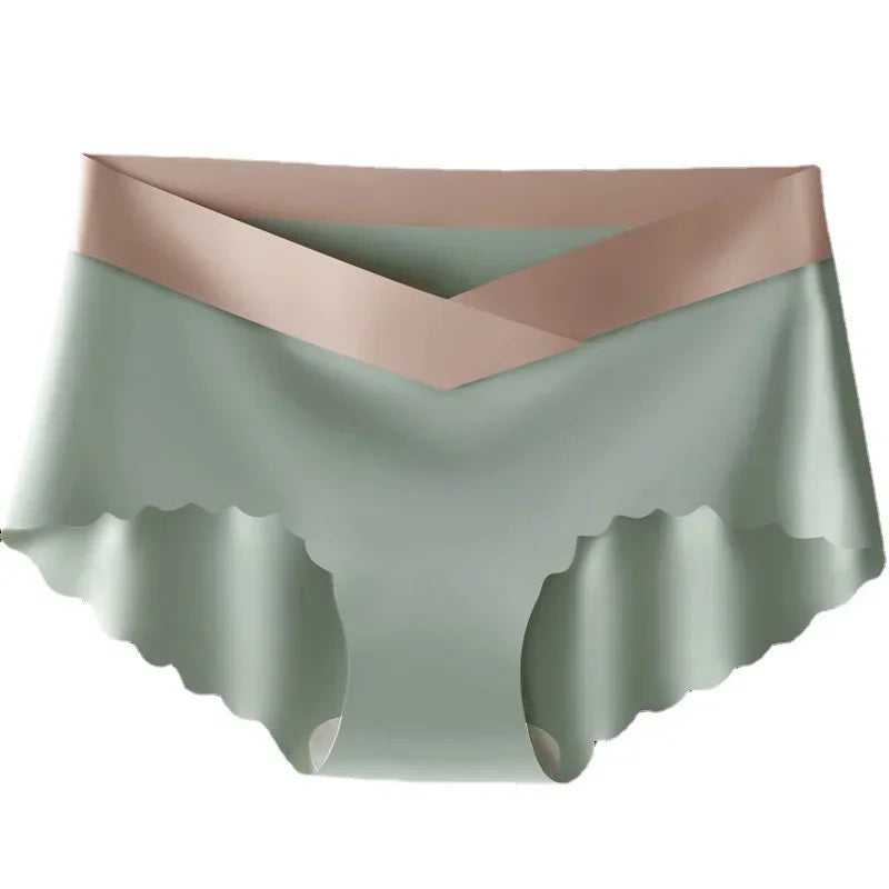 Summer Thin Ice Silk Seamless Maternity Low Waist Panties Cool Belly Underwear for Pregnant Women