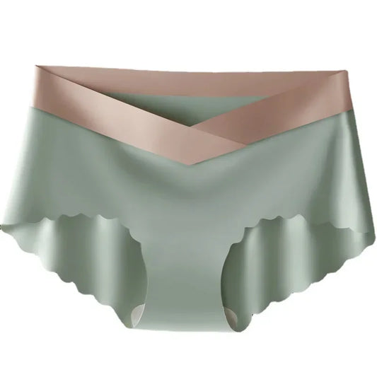 Summer Thin Ice Silk Seamless Maternity Low Waist Panties Cool Belly Underwear for Pregnant Women