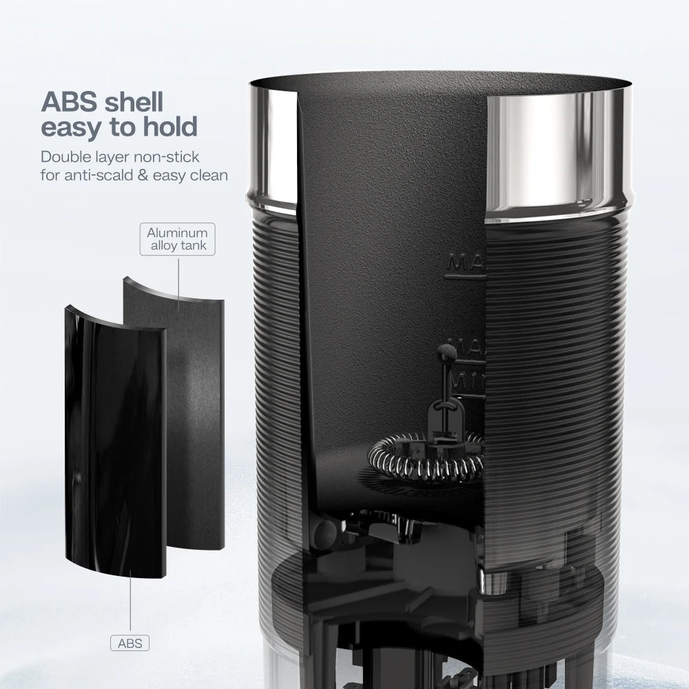 جهاز خفق الحليب الأوتوماتيكي HiBREW M1A - صانع رغوة ساخنة وباردة، خلاط شوكولاتة، وسخان حليب