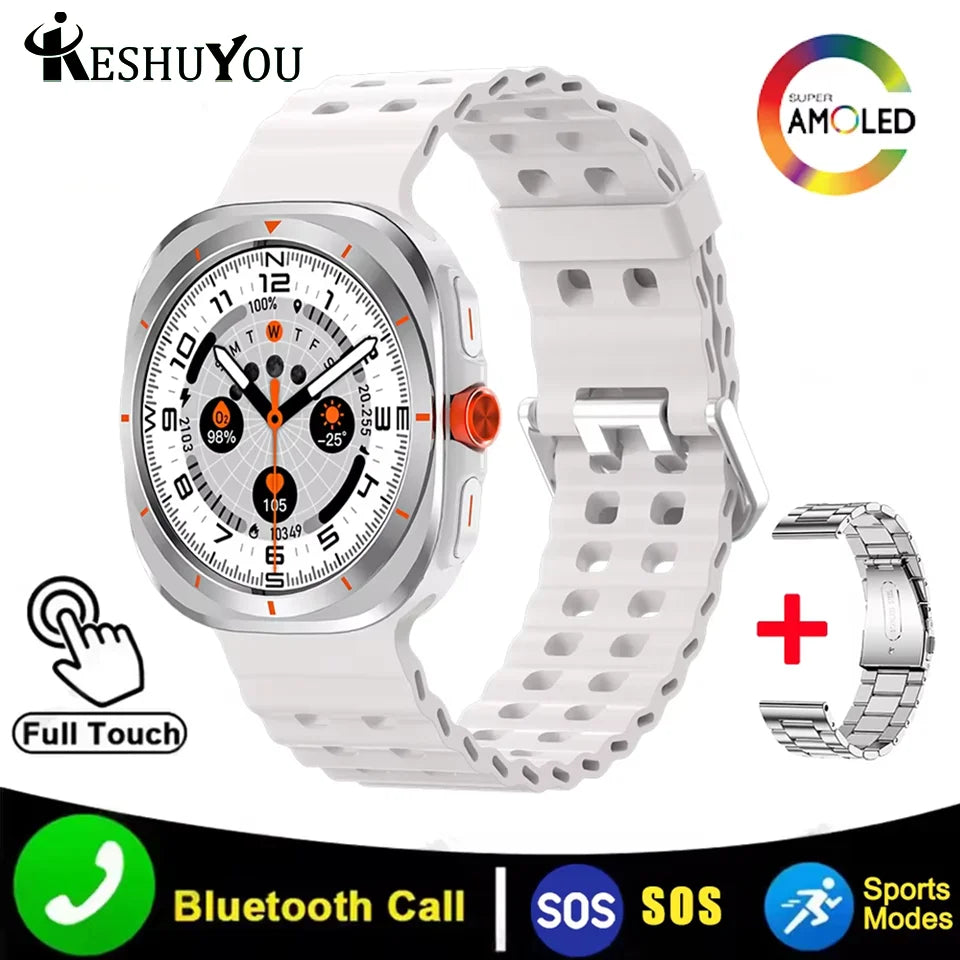 KESHUYOU Watch 7 Ultra Smart Watch – 1.52” AMOLED, Bluetooth Call, Voice Assistant, Heart Rate Monitor for Men & Women