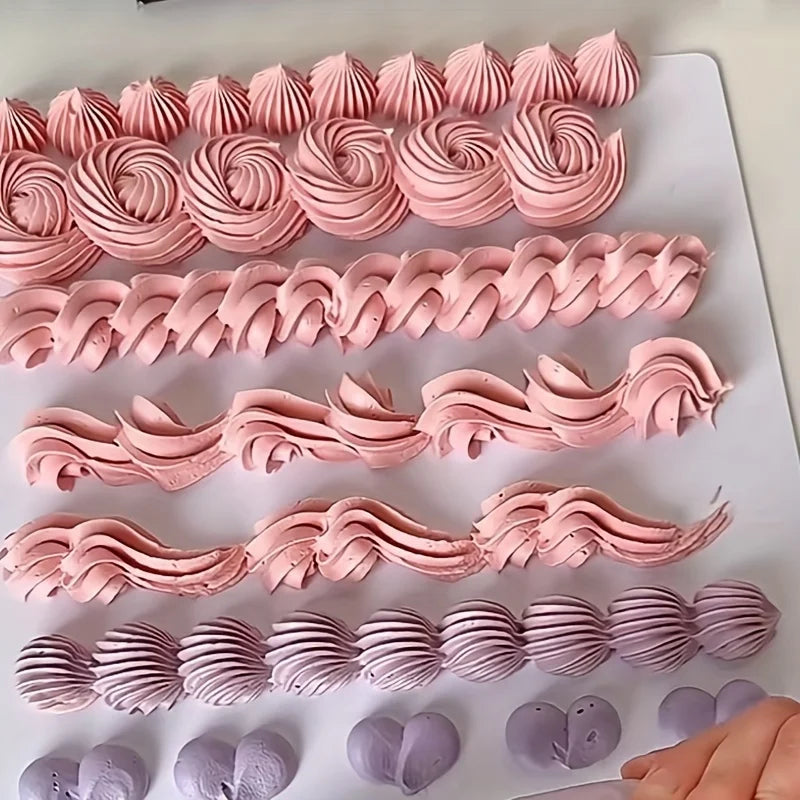 مجموعة فوهات تزيين من الفولاذ المقاوم للصدأ (8 قطع) - رؤوس تزيين للكعكات والكب كيك والحلويات