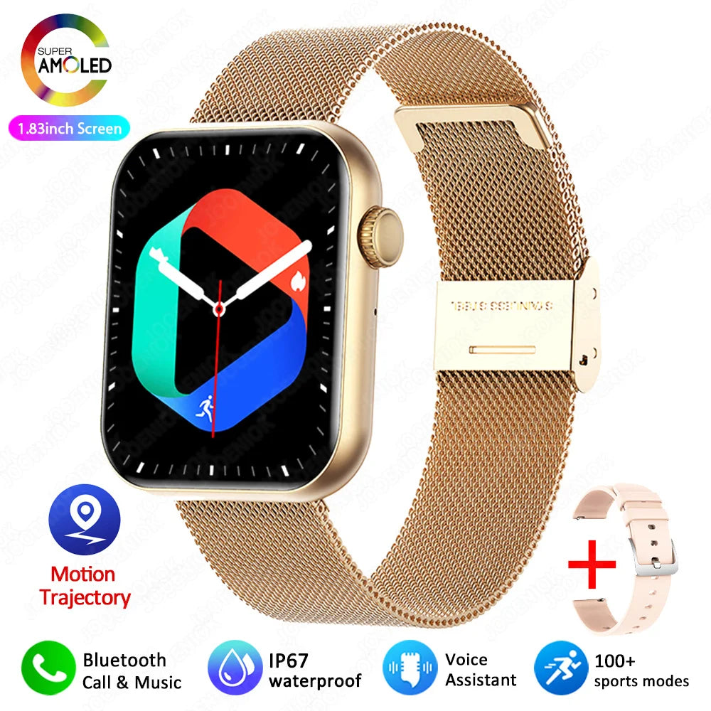 2025 New Smart Watch for Women – Full Touch Screen, Bluetooth Call, AI Voice, Heart Rate, Waterproof Sports Smart Bracelet