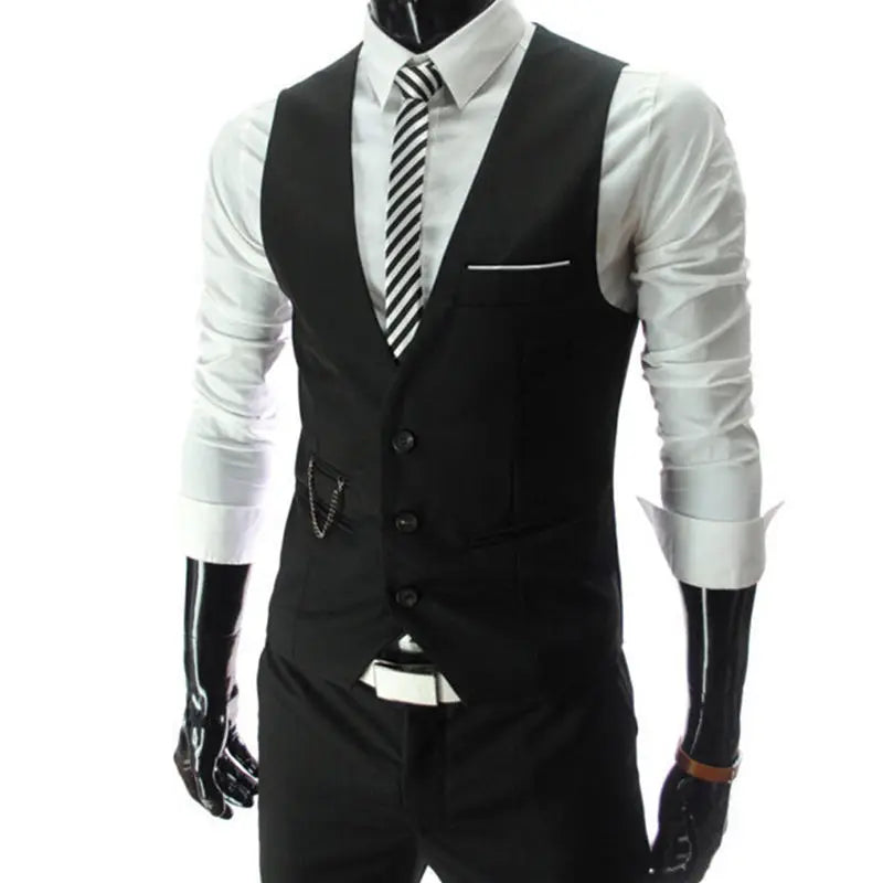 Men's Slim Fit Suit Vest – 2023 Formal Business & Casual Waistcoat