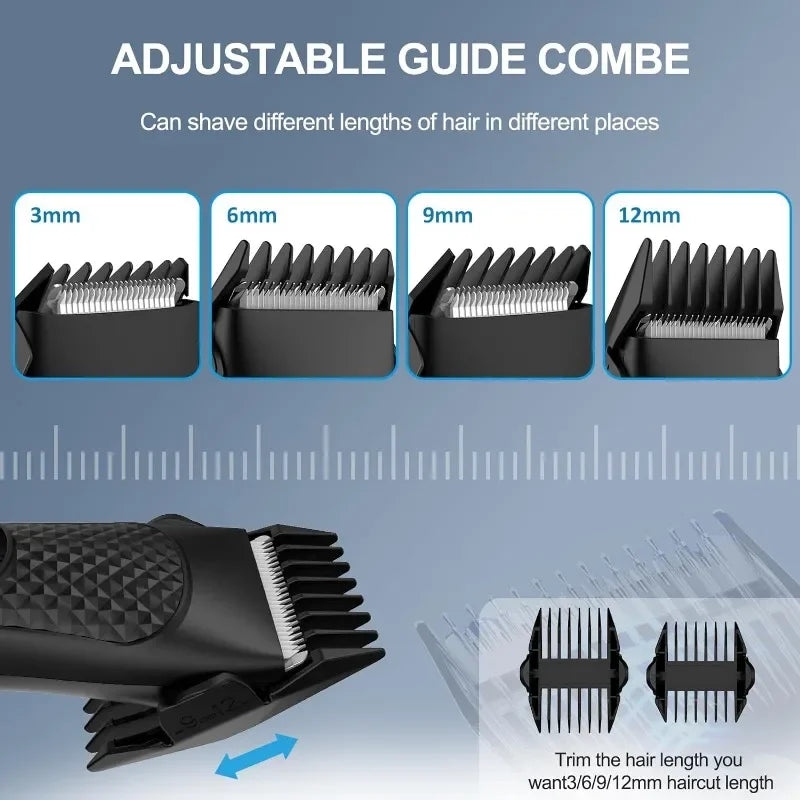 Elektrischer Körperhaarschneider für Männer – Wiederaufladbarer Leisten- und Hodenrasierer mit auswechselbarer Keramikklinge, wasserdichtes Pflegewerkzeug