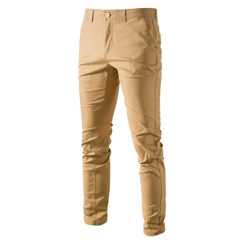 AIOPESON Casual Cotton Men Trousers | Solid Color Slim Fit | New Spring Autumn High Quality Classic Business Pants