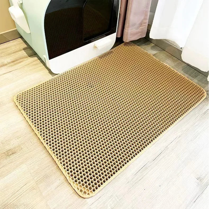 Large EVA Double-Layer Waterproof Cat Litter Mat – Durable Cat Toilet & Litter Box Mat