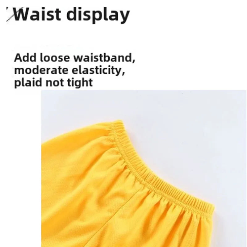 مجموعة ملابس رياضية صيفية للأولاد - تيشيرت كرة سلة سريع الجفاف وشورت (طقم مكون من قطعتين)