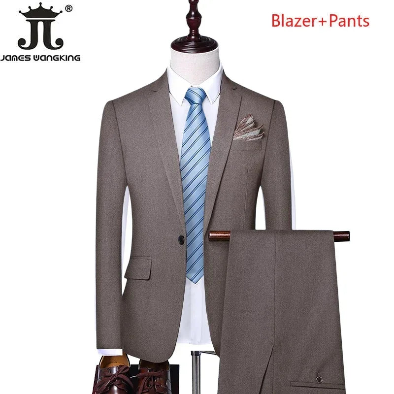 Men's 3-Piece Suit – Blazer, Vest & Pants for Casual, Formal, Business & Wedding