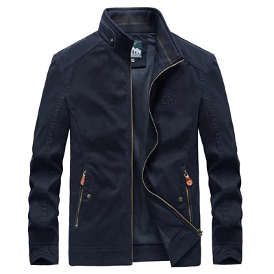 DIMUSI Men’s Autumn Bomber Jacket – Casual Cotton Tactical Windbreaker Military Coat