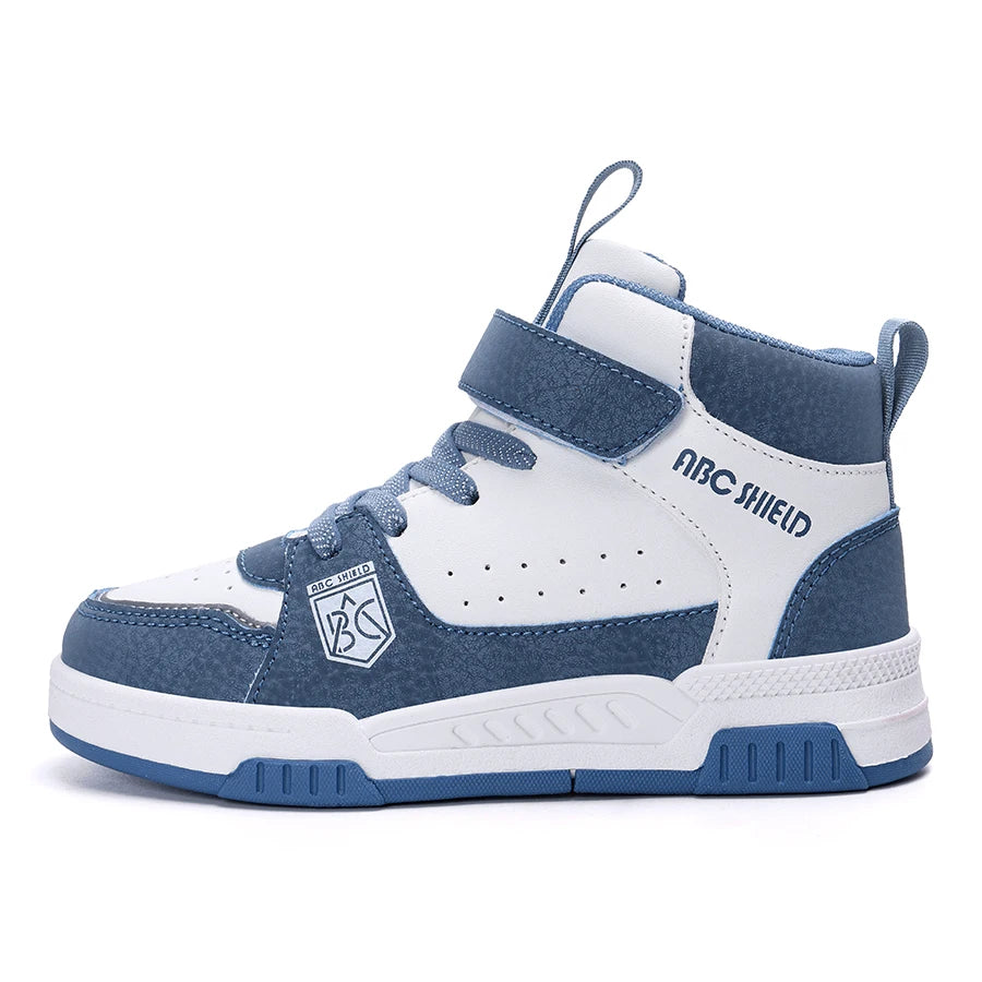 Kids High Top Sneakers | Waterproof Leather Non-Slip Sport Shoes for Boys & Girls