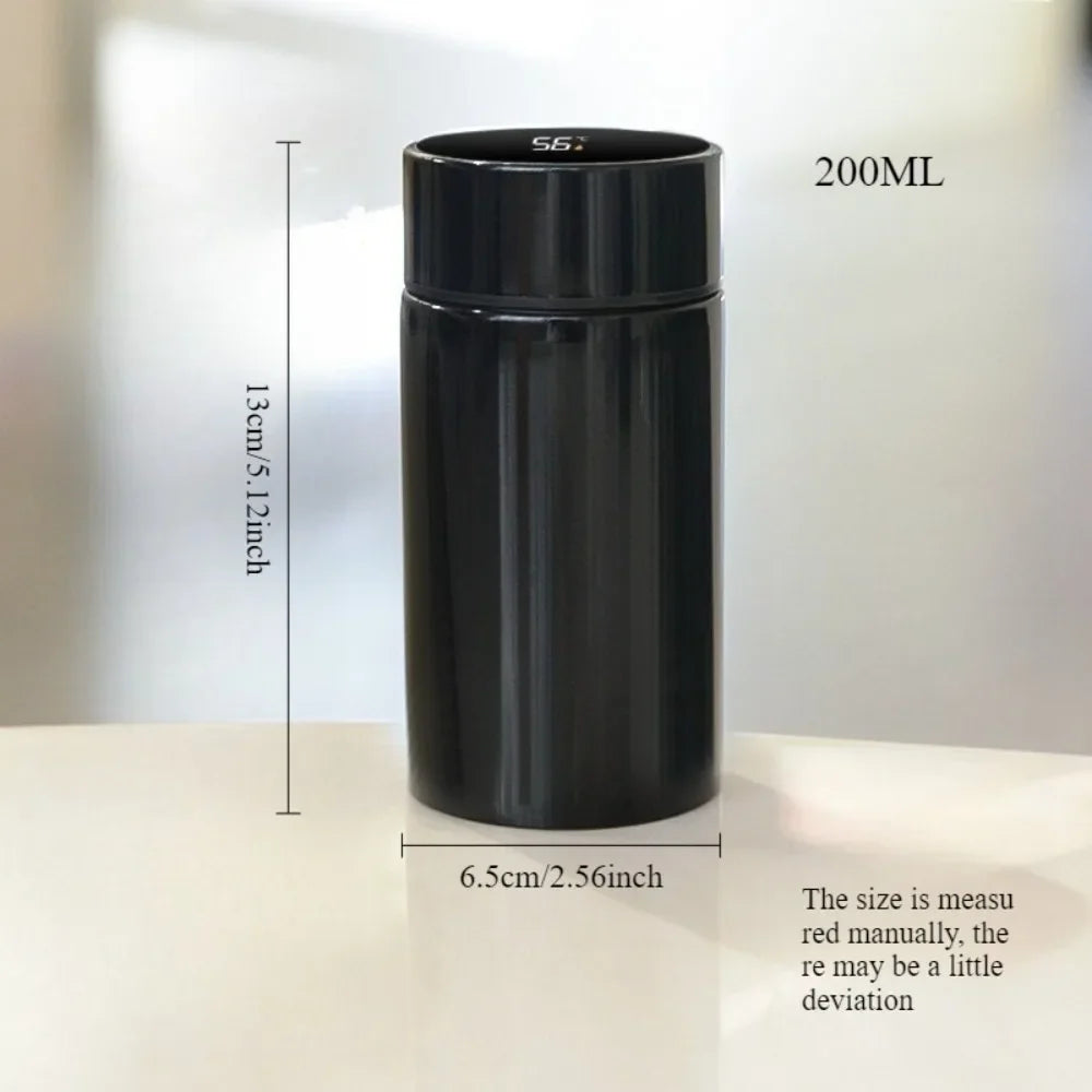 كوب ترموس صغير - كوب معزول بالفراغ من الفولاذ المقاوم للصدأ 304 بجدار مزدوج، خالٍ من مادة BPA، مانع للتسرب، يحافظ على المشروبات ساخنة أو باردة لمدة 12 ساعة