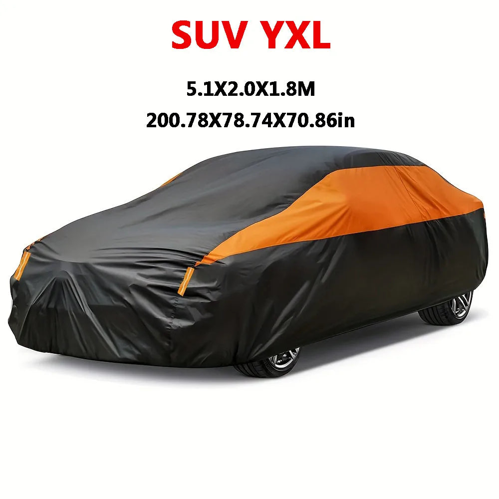 Car Covers Outdoor Waterproof Sun Rain Snow Protection UV Auto Cover Universal SUV Sedan 190T Car Protective Full Covers