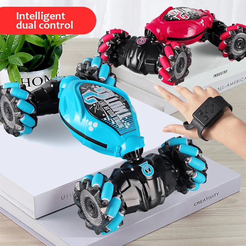 Gesture-Controlled RC Stunt Car – 360° Rotating, LED Lights, Dual Control Modes, All-Terrain Drift & Climb – Ideal Gift for Kids & Adults