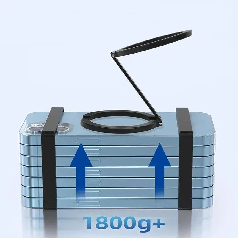 Strong Magnetic Phone Holder for MagSafe – Double-Sided Folding Ring Stand, Portable Magnet Bracket for iPhone 14/15 and Xiaomi