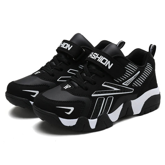 Kids Fashion Sneakers | Boys Leather Running & Walking Shoes