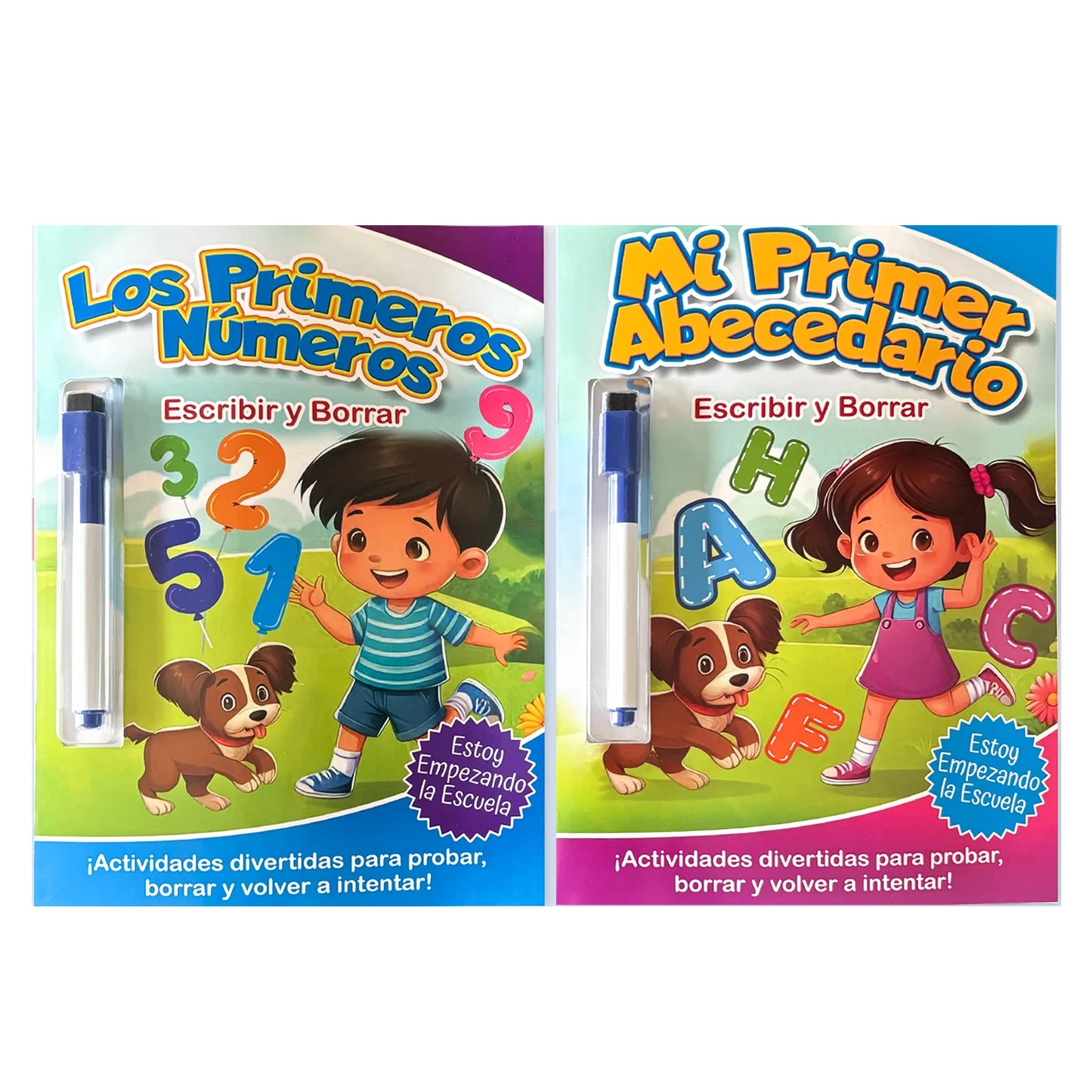 Spanish Children’s Tracing Book – Rewritable Alphabet & Numbers Learning with Pen, Educational Puzzle Book & Gift