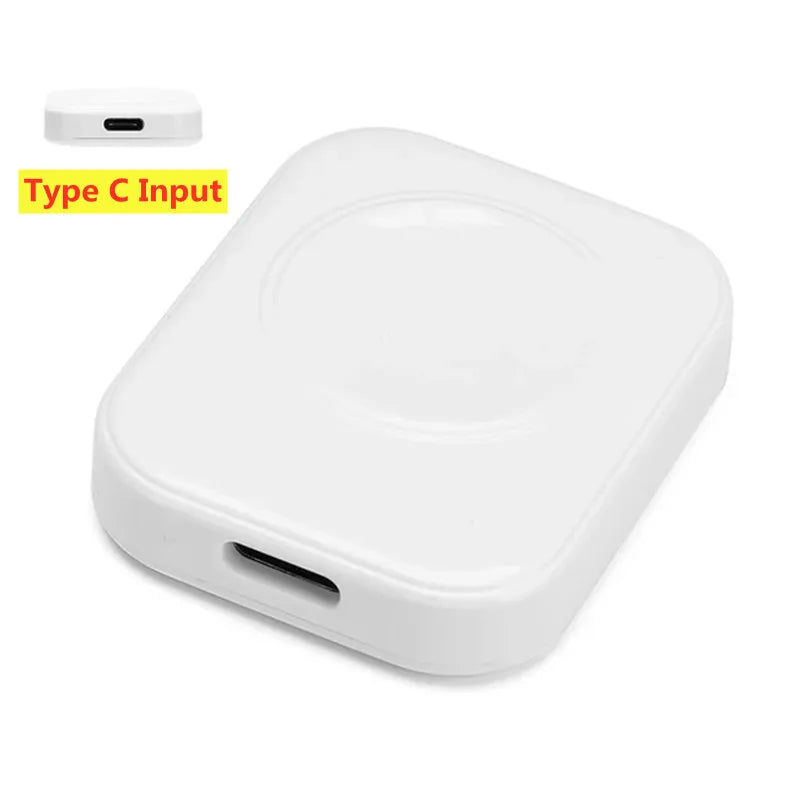 Portable Magnetic Wireless Fast Charger for iWatch Series 1-9 & SE | Type-C