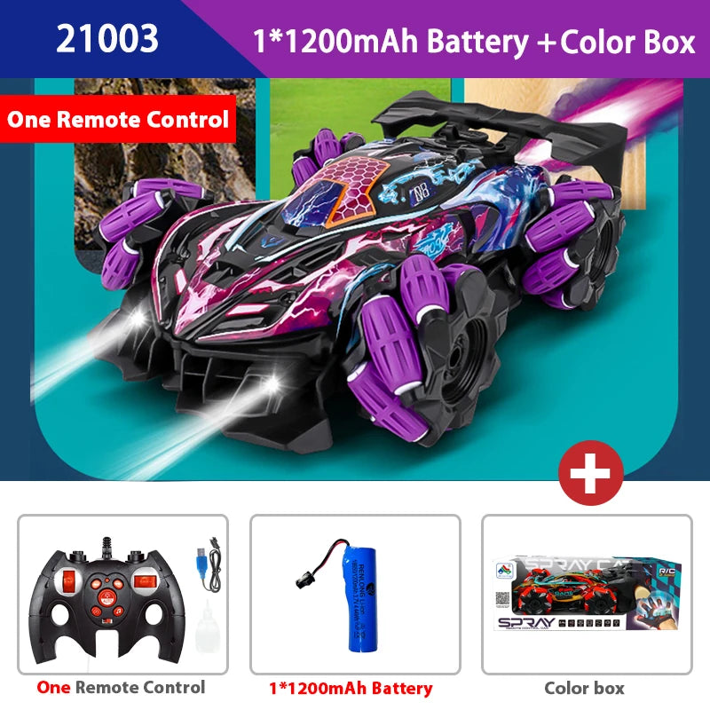 WLtoys F1 4WD RC Drift Car – Gesten- und Fernbedienung, LED-Lichter, Musik, Spray, Stunt-Spielzeug für Kinder