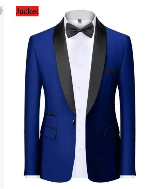 Men's Formal Slim Fit Tuxedo Suit – Luxury Groom & Prom Wedding Outfit