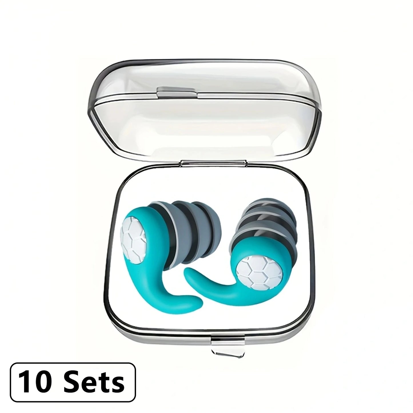 سدادات أذن HUAK المصنوعة من السيليكون الناعم - حماية للأذن بخاصية إلغاء الضوضاء للنوم والسباحة والراحة الهادئة