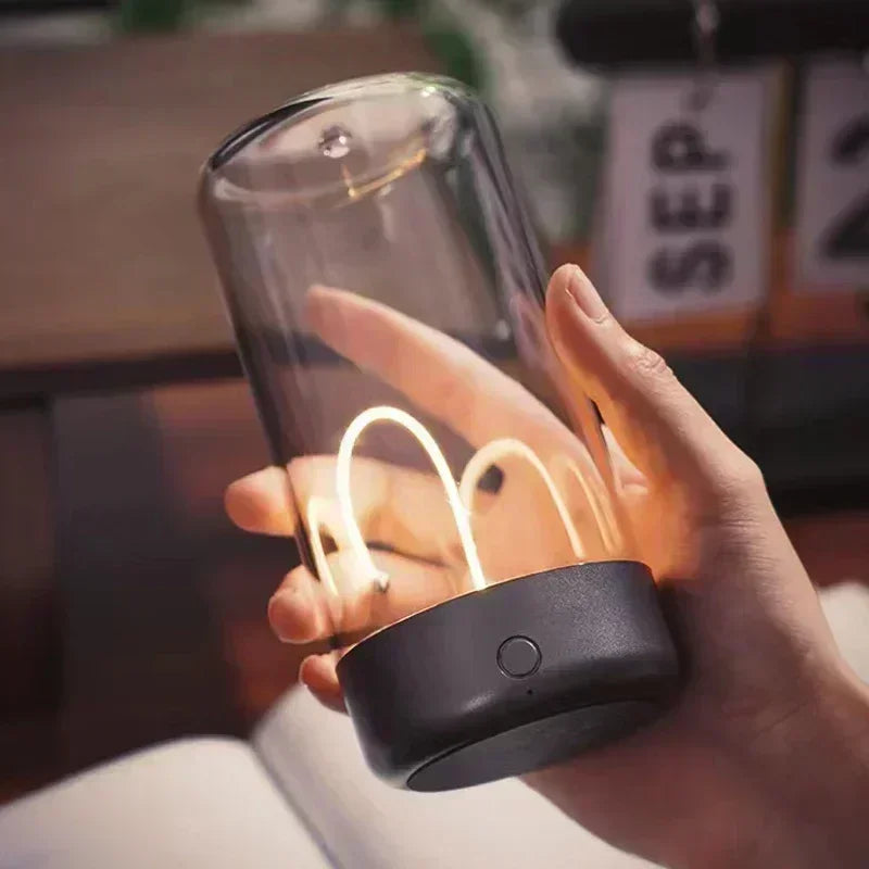 Portable Quantum Wire Ambient Magnetic Light – Type-C Rechargeable Eye Protection Lamp for Bedroom, Study, Camping & Gifts