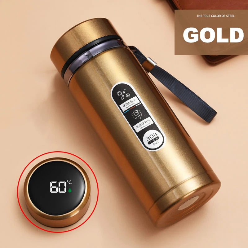 500ml–1L Stainless Steel Thermos Bottle – SUS304 Vacuum Flask with LED Temperature Display