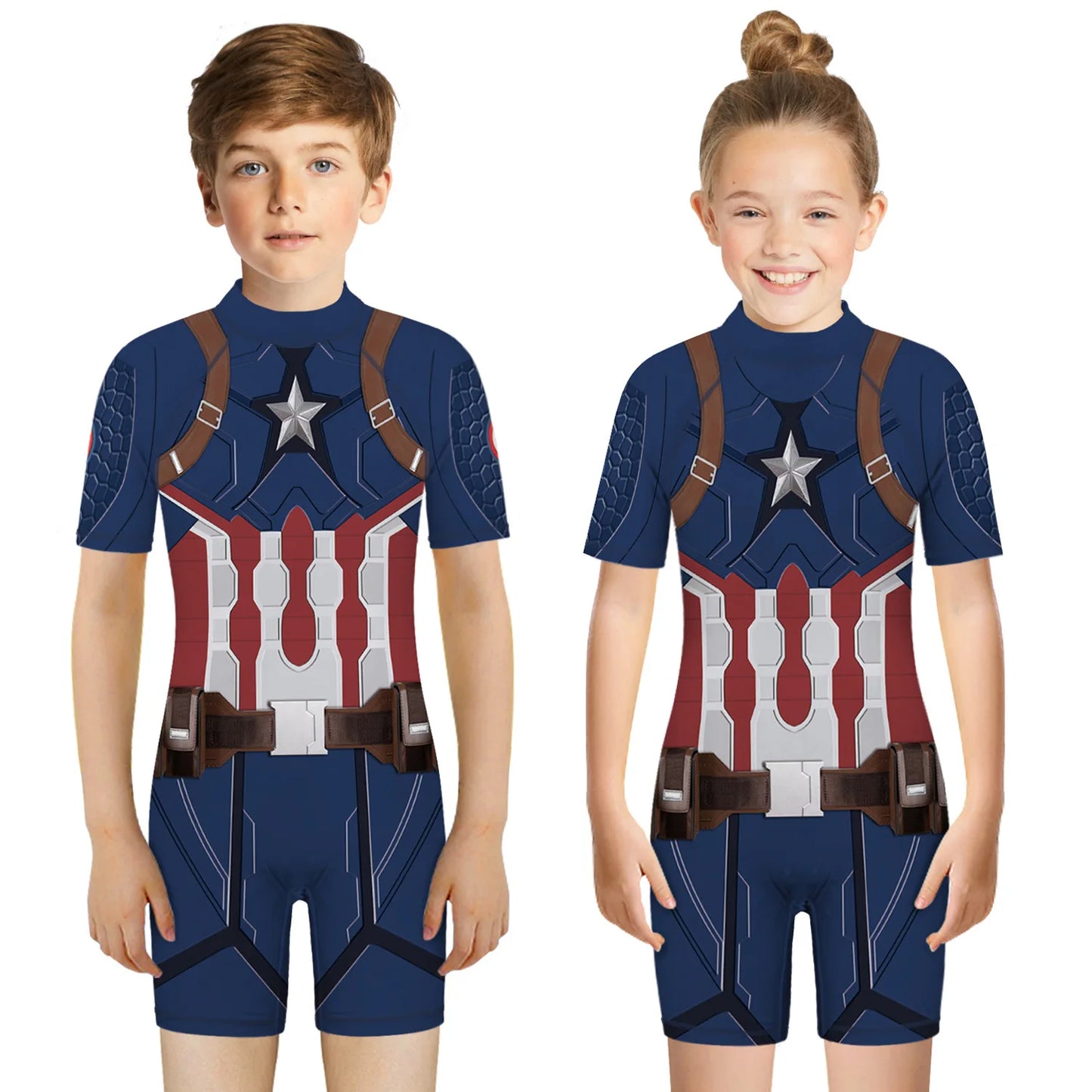 Children One Piece Swimsuit Superhero 3D Print Kids Swimwear for Boys and Girls