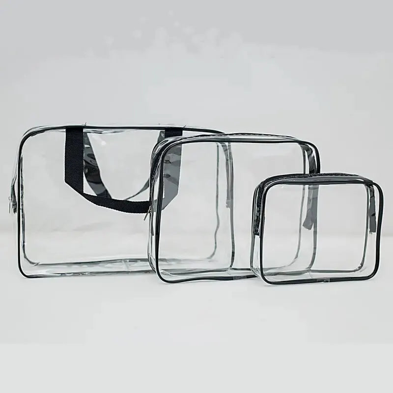 3-Size Transparent Toiletry Bags Large Capacity Travel Organizer Stroller Pouch Makeup Cosmetics Multi function Bag